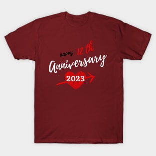 Happy anniversary 12th T-Shirt